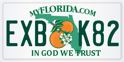 FL license plate EXBK82