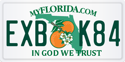 FL license plate EXBK84