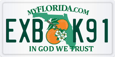FL license plate EXBK91