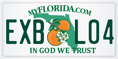 FL license plate EXBL04