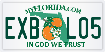 FL license plate EXBL05