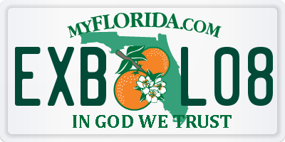FL license plate EXBL08