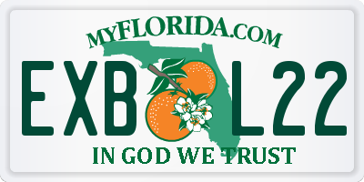FL license plate EXBL22