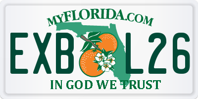 FL license plate EXBL26