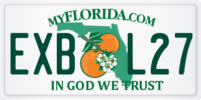 FL license plate EXBL27