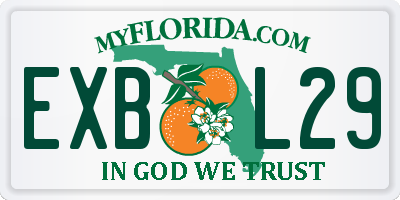FL license plate EXBL29