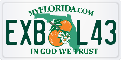 FL license plate EXBL43