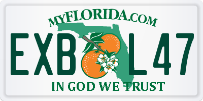 FL license plate EXBL47