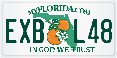 FL license plate EXBL48
