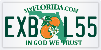 FL license plate EXBL55