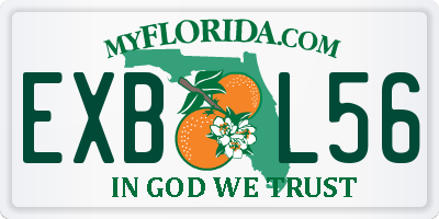 FL license plate EXBL56