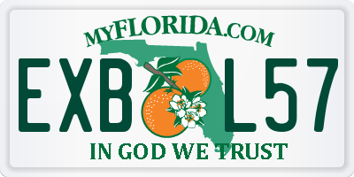 FL license plate EXBL57