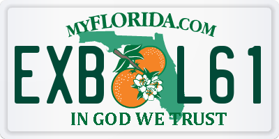 FL license plate EXBL61