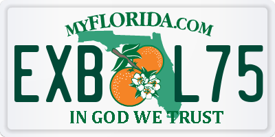 FL license plate EXBL75