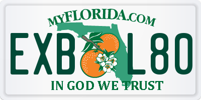 FL license plate EXBL80