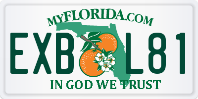 FL license plate EXBL81