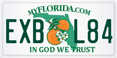 FL license plate EXBL84
