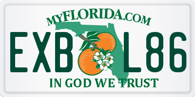 FL license plate EXBL86