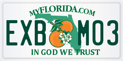 FL license plate EXBM03