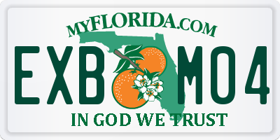 FL license plate EXBM04