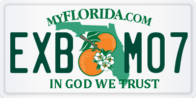 FL license plate EXBM07