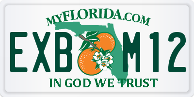 FL license plate EXBM12