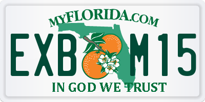 FL license plate EXBM15