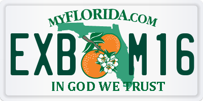 FL license plate EXBM16