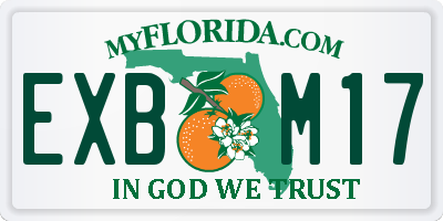 FL license plate EXBM17