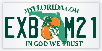 FL license plate EXBM21