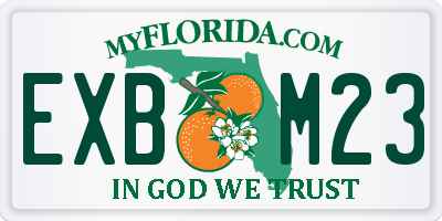 FL license plate EXBM23