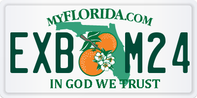 FL license plate EXBM24
