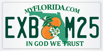 FL license plate EXBM25