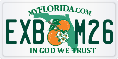 FL license plate EXBM26