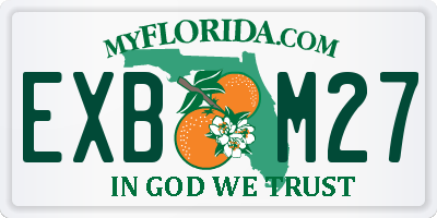 FL license plate EXBM27