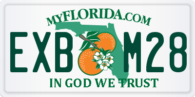 FL license plate EXBM28
