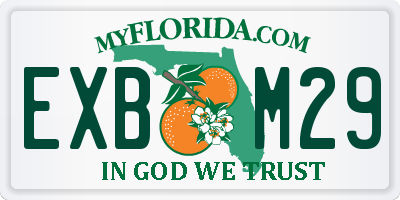 FL license plate EXBM29