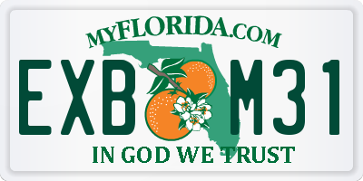 FL license plate EXBM31