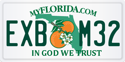 FL license plate EXBM32