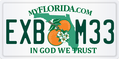 FL license plate EXBM33