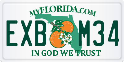 FL license plate EXBM34