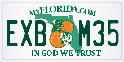 FL license plate EXBM35