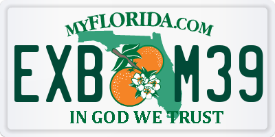 FL license plate EXBM39