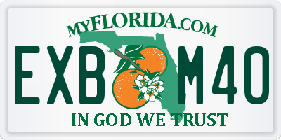 FL license plate EXBM40