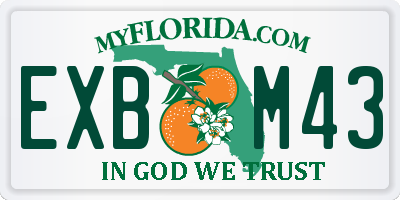 FL license plate EXBM43