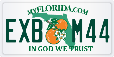 FL license plate EXBM44