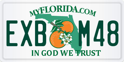 FL license plate EXBM48