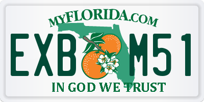 FL license plate EXBM51