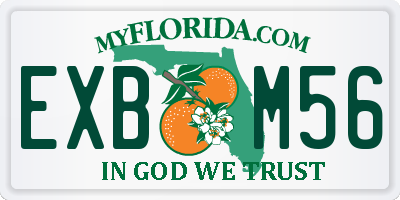 FL license plate EXBM56