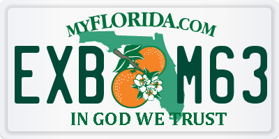 FL license plate EXBM63